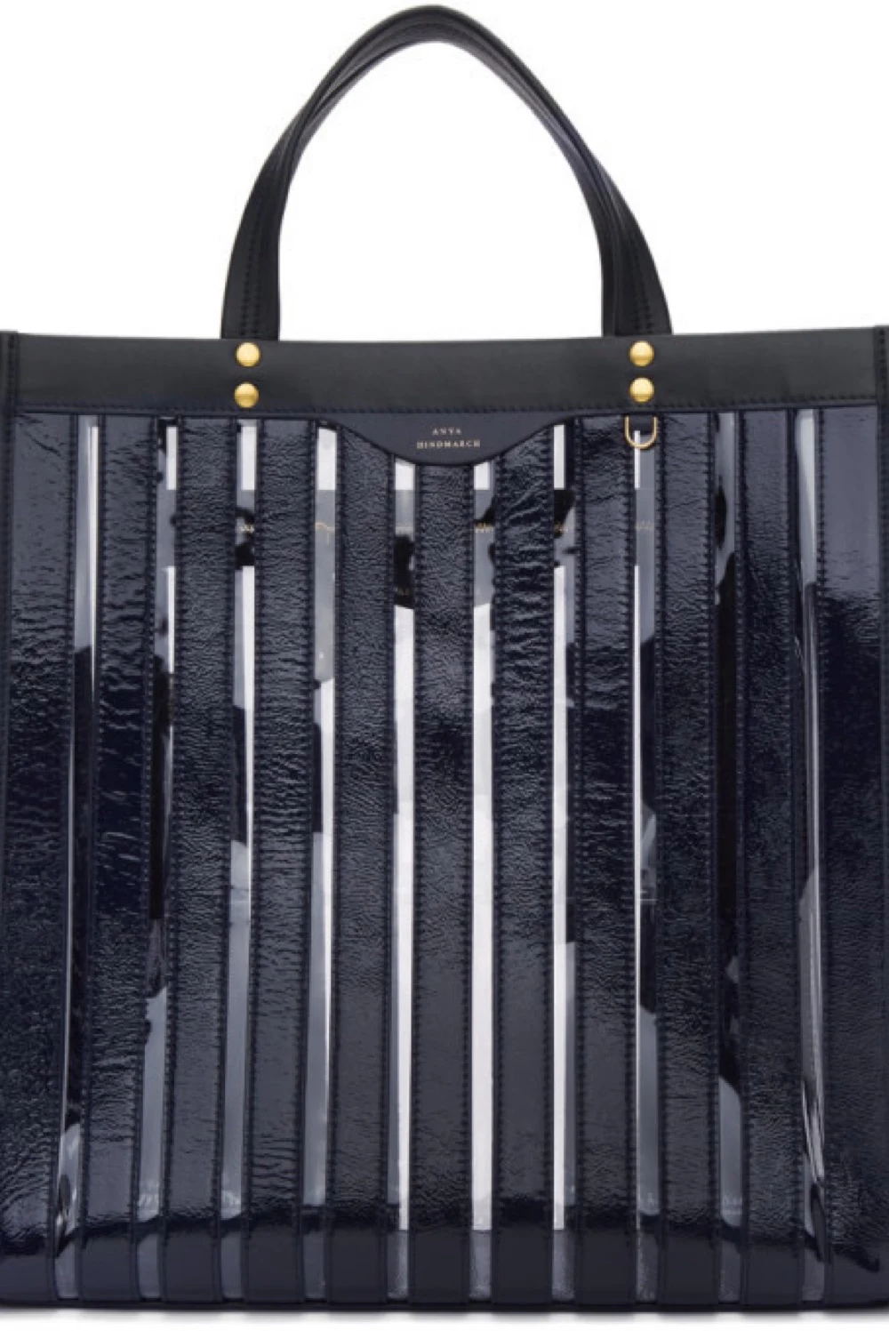 Anya Hindmarch Navy Ribbon Logo Bag
