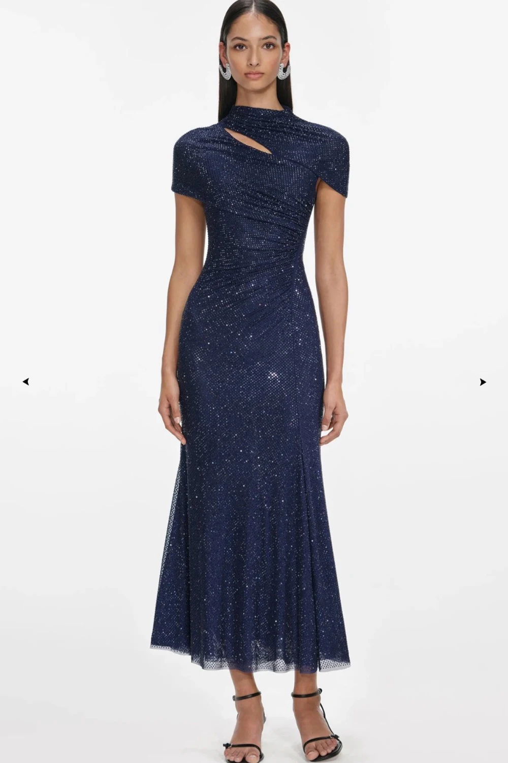 Rent Self-Portrait Navy Dress UK 10 | By Rotation UK