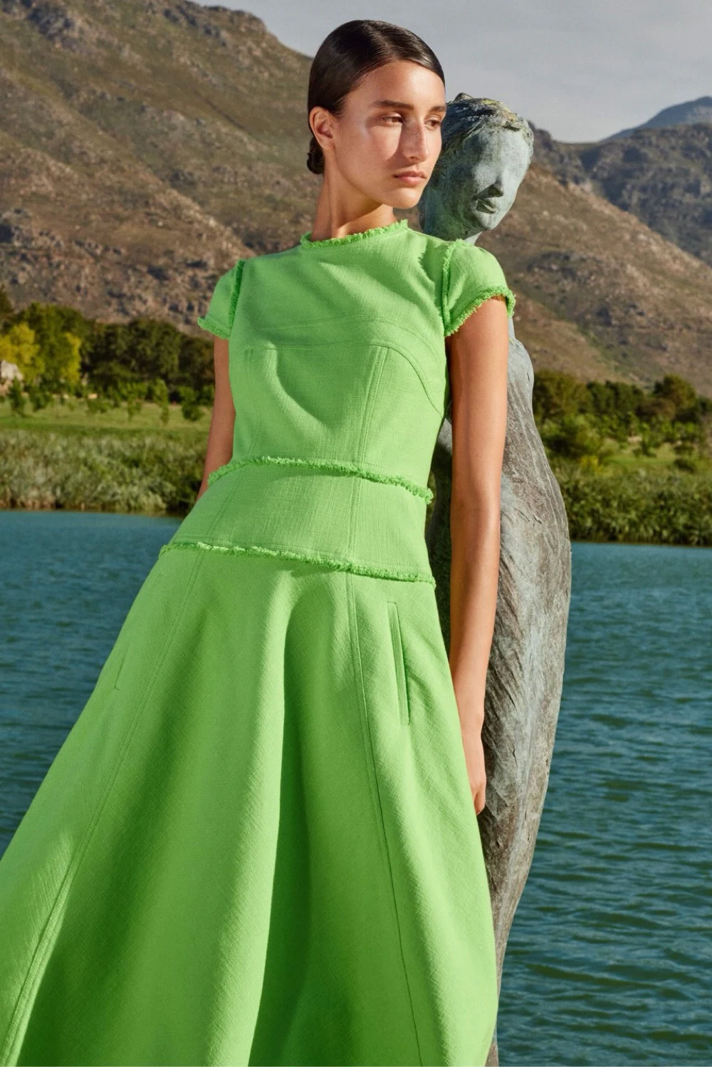 Rent ME+EM Green Dress UK 10 | By Rotation UK