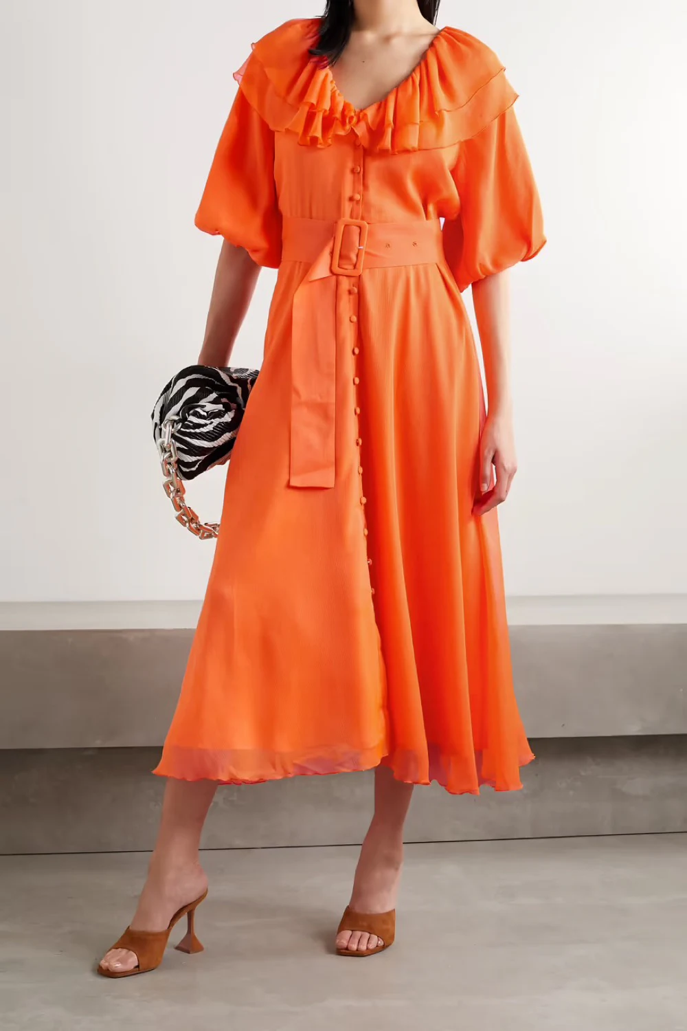 rotate orange dress Hot take: Tangerine is going to be one of this Summer's hottest colours 