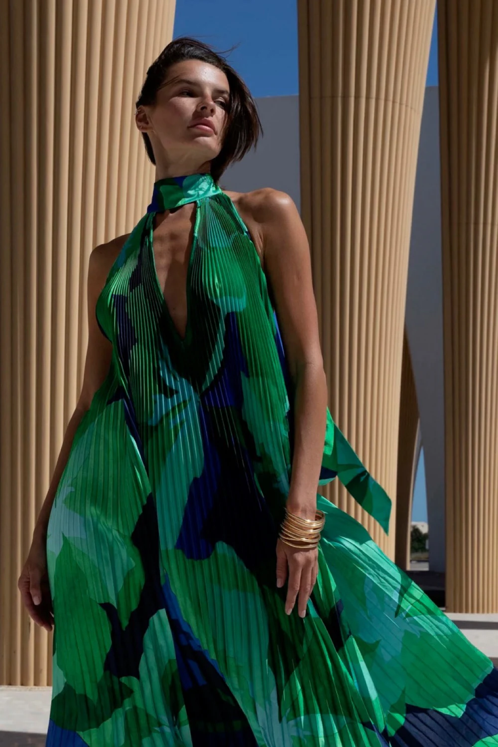 Rent Lidee Green Dress UK 8 | By Rotation UK