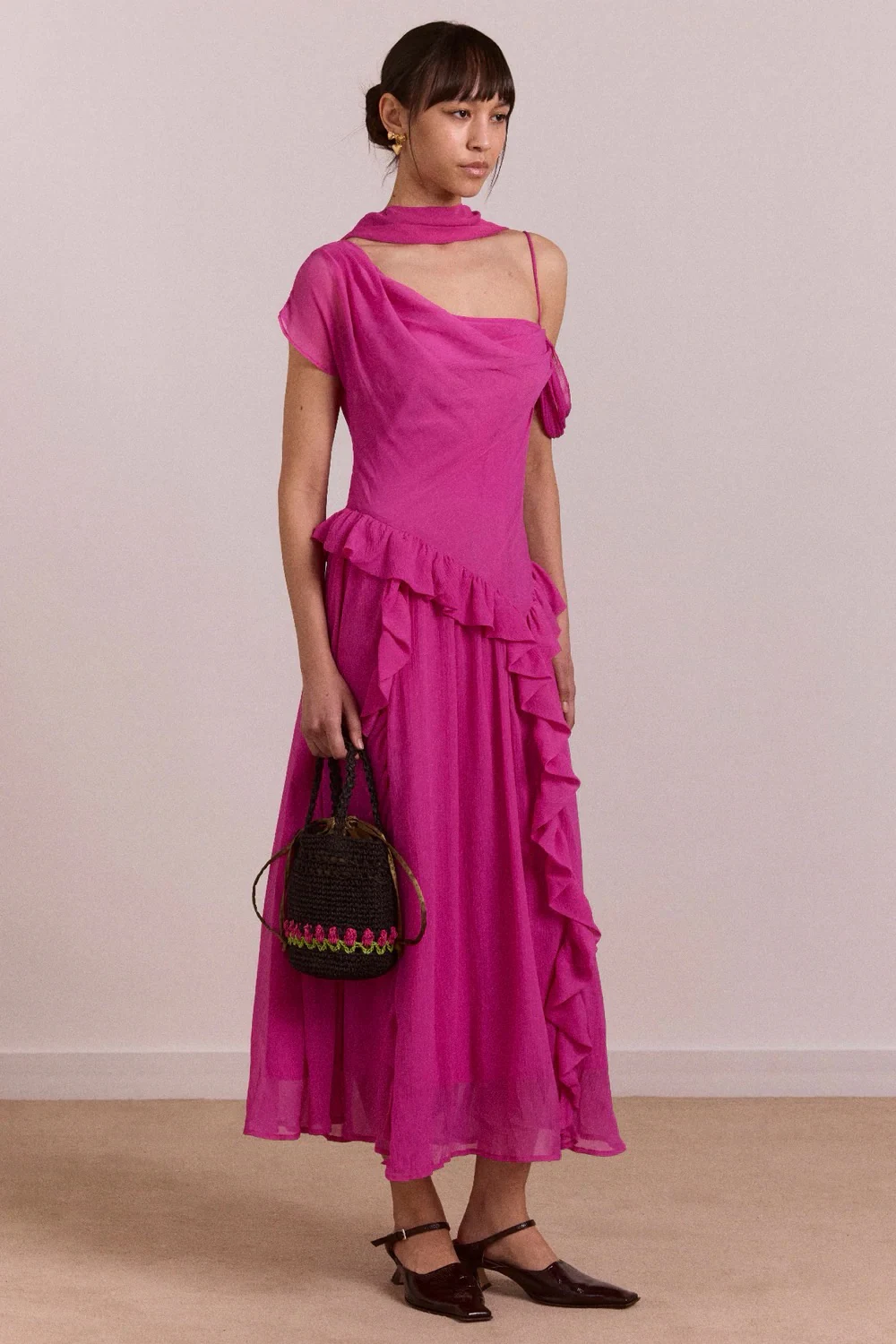 Rent Damson Madder Pink Dress UK 14 | By Rotation UK