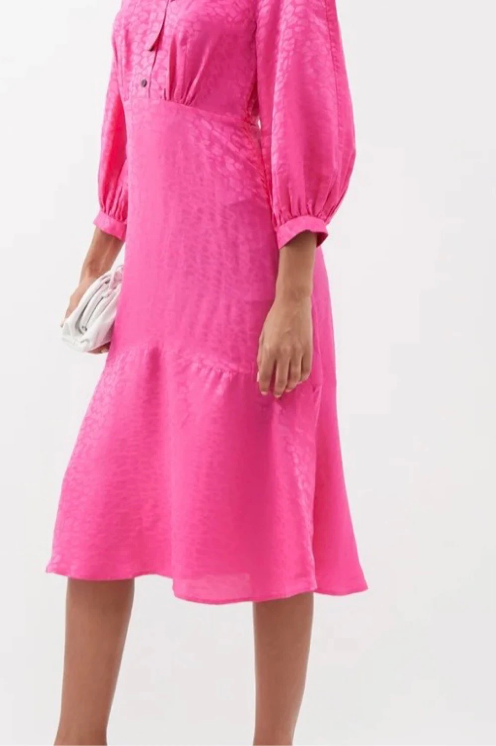 cefinn pink dress Cefinn Mirabel Floral-Print Metallic Fil Coup Crepon Maxi Dress In Pink -  60% Off