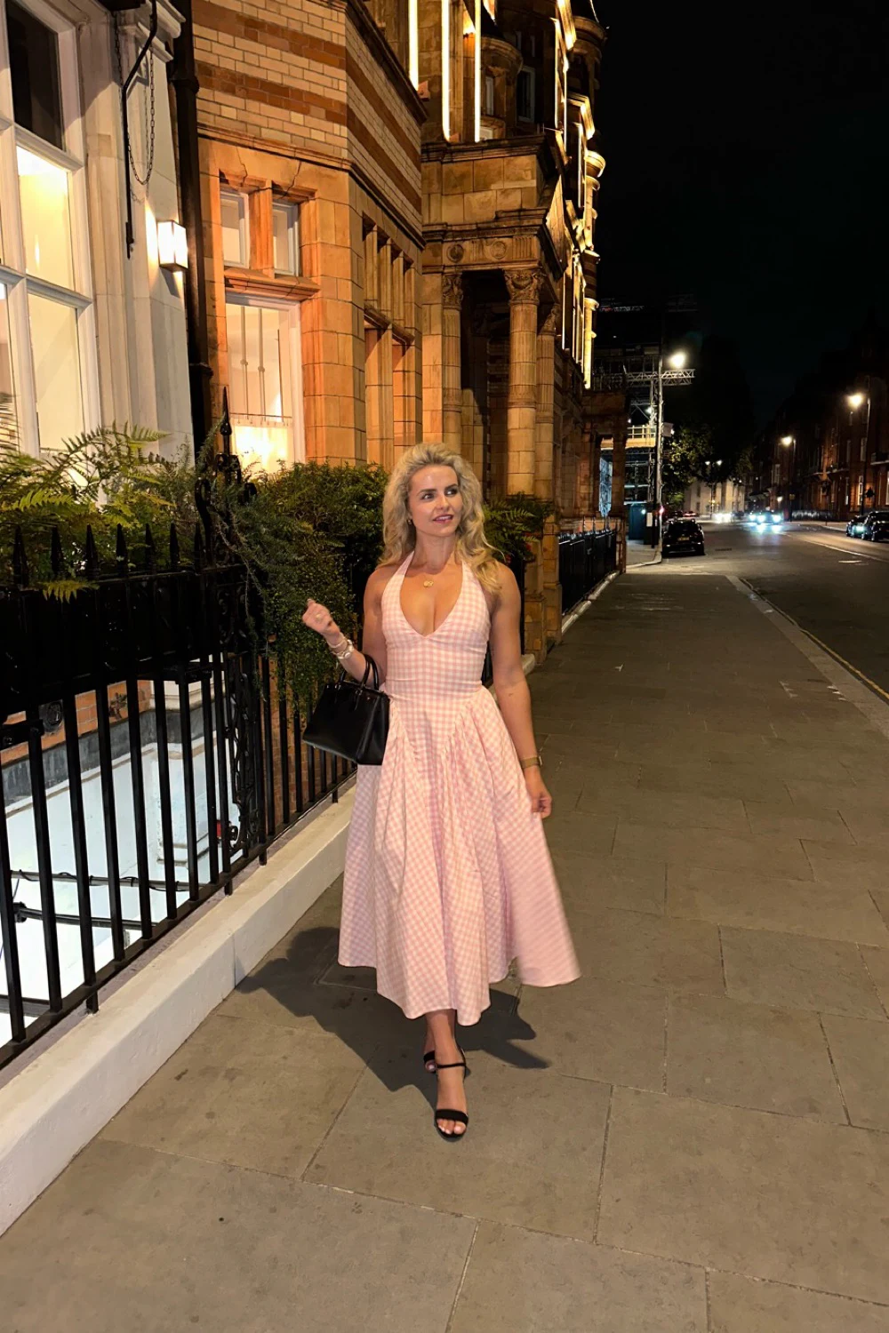 house of cb pink gingham dress one last summer look  @houseofcb #cottagecore #pinkaesthetic #coquette  #shabbychic #cottagecoreaesthetic #coastalgrandmother cottagecore dress, pink  gingham dress, midi dress, house of cb, coquette style, shabby chic, east  coast aesthetic, coastal