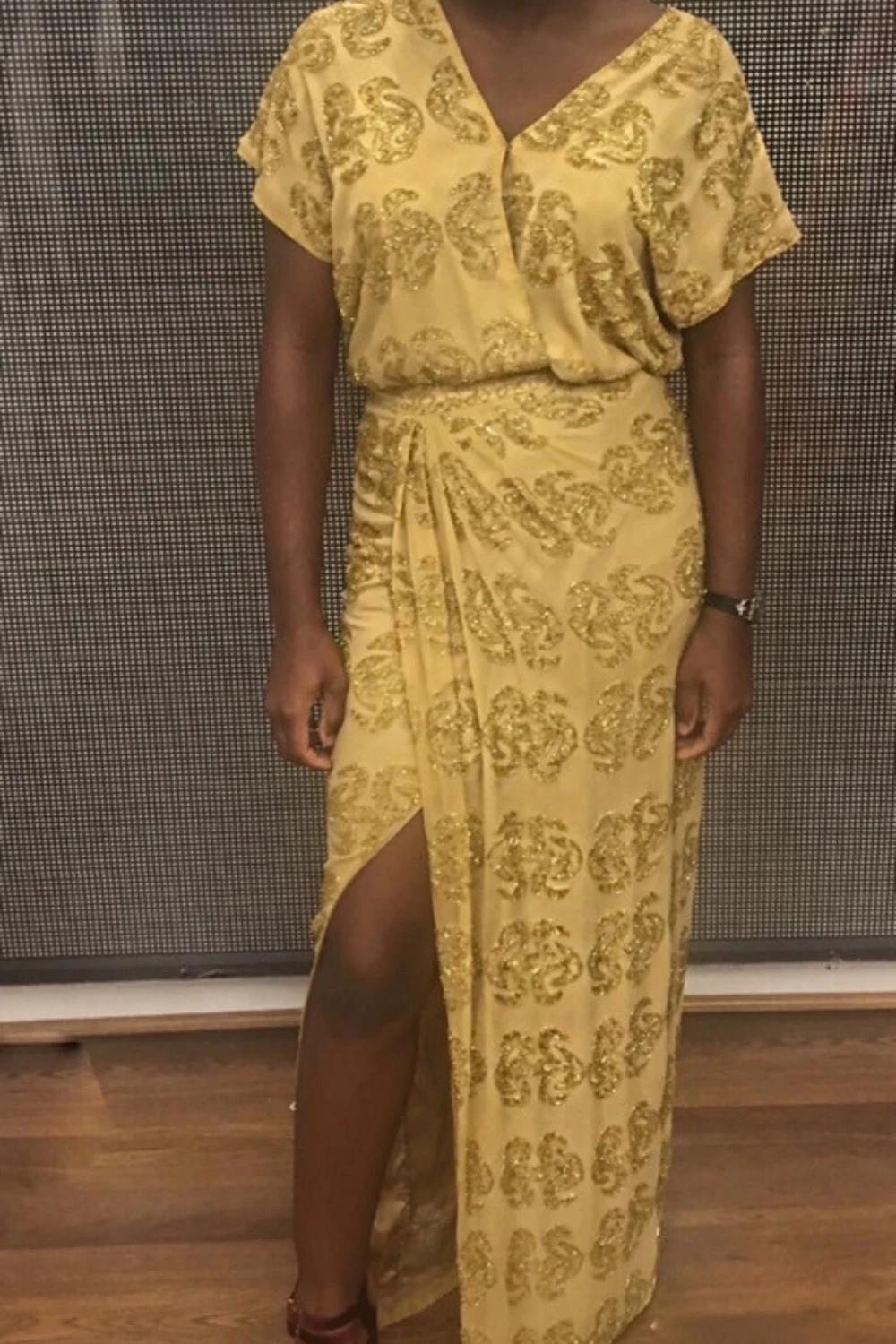 Rent Virgos Lounge Gold Dress UK 10 | By Rotation UK