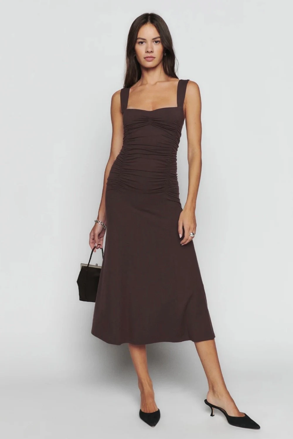 Rent Reformation Brown Dress UK 6 | By Rotation UK