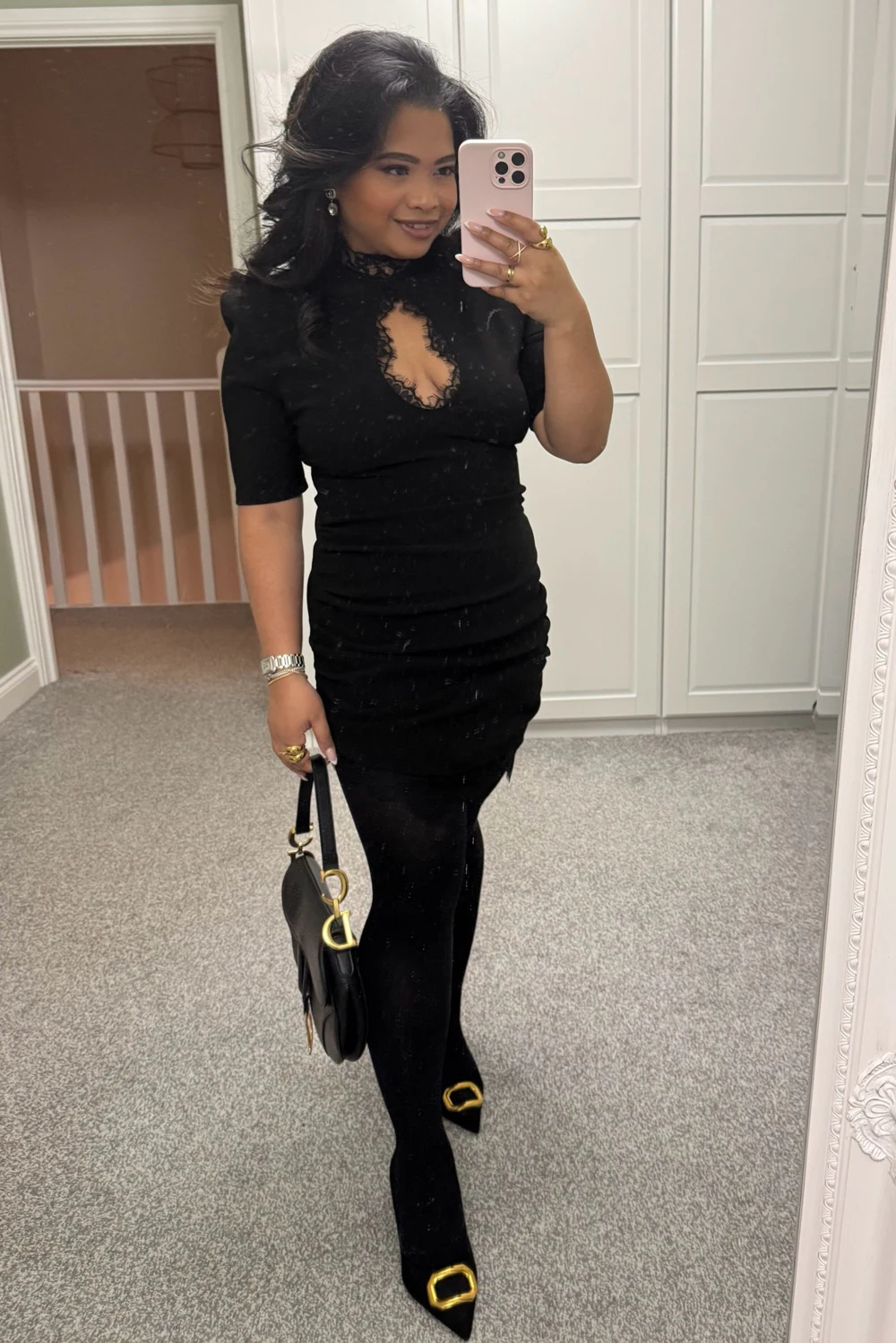 Rent Noughts and Kisses Black Dress UK 12 | By Rotation UK