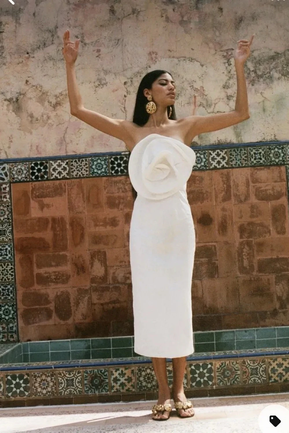 Rent Mara Hoffman White Dress UK 8 | By Rotation UK