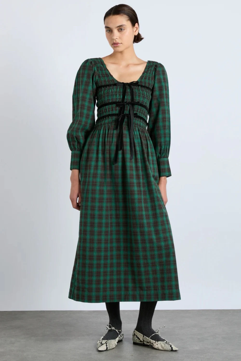 Rent Damson Madder Green Dress UK 16 | By Rotation UK