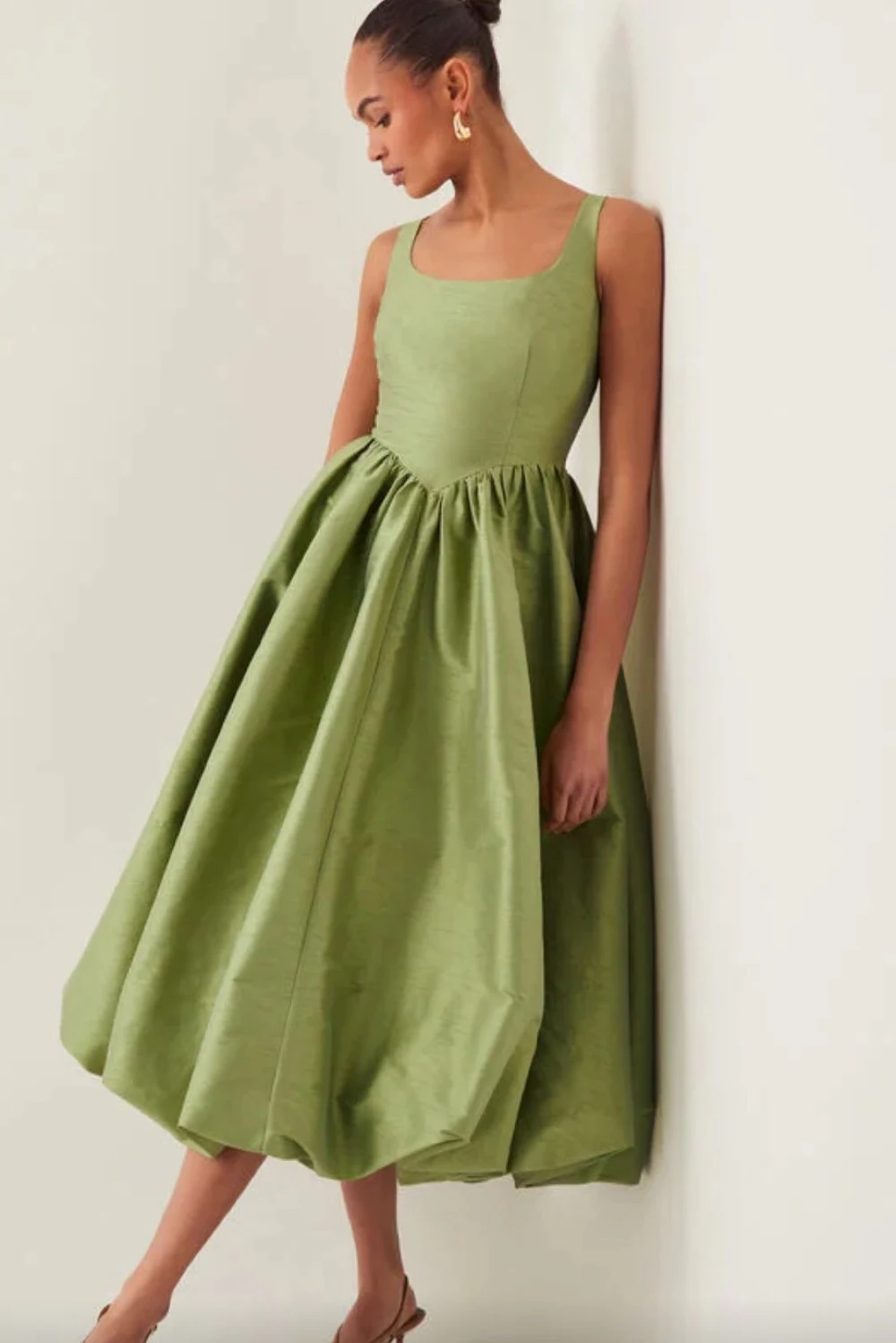 monsoon green dress Monsoon Tamsyn Print Tea Dress Green UK 10